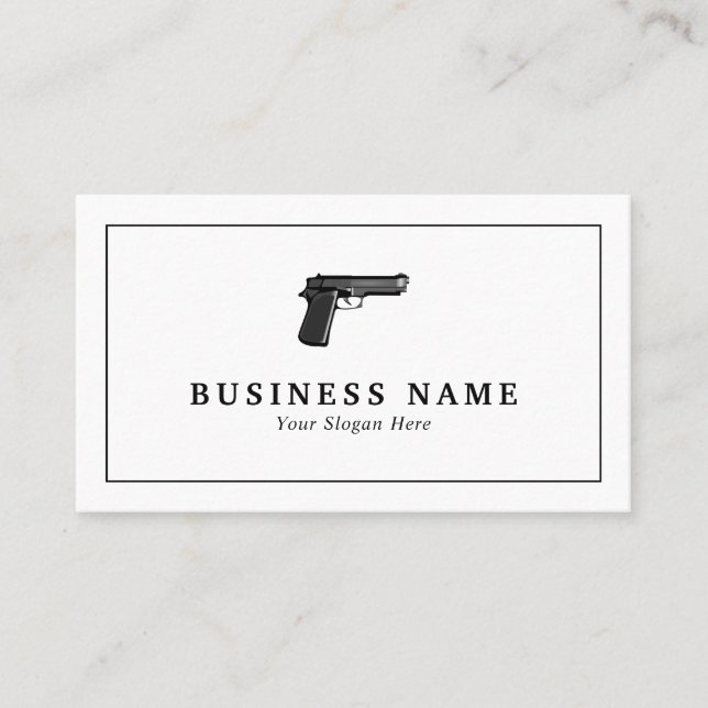 Carte de visite de la boutique d'armes (Devant)