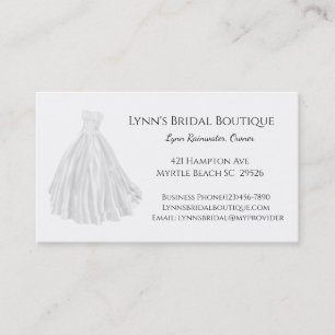 Carte de visite de la Boutique de mariage