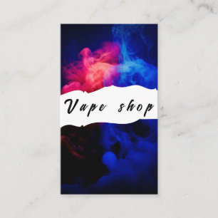 Carte de visite de la boutique de vapotage Fumer