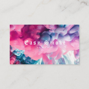 Carte de visite de la boutique Vape Fumée rose
