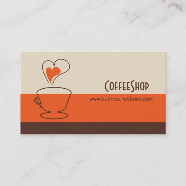 Carte de visite de la cafétéria (Devant)