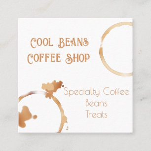 Carte de visite de la cafétéria Cercles de café