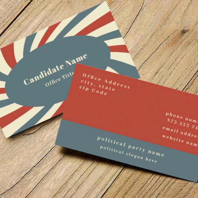 Carte de visite de la campagne politique Super rét (Créateur téléchargé)