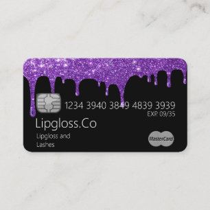 Carte de visite de la carte de crédit Purple Part