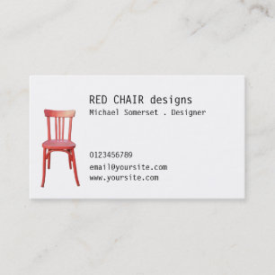 Carte de visite de la chaise rouge