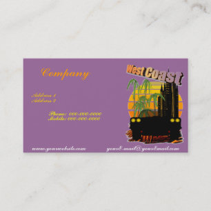 Carte de visite de la côte ouest