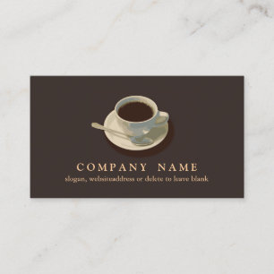 Carte de visite de la coupe du café