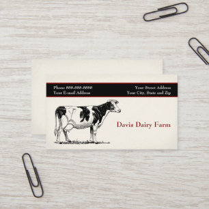 Carte de visite de la ferme laitière de bovins