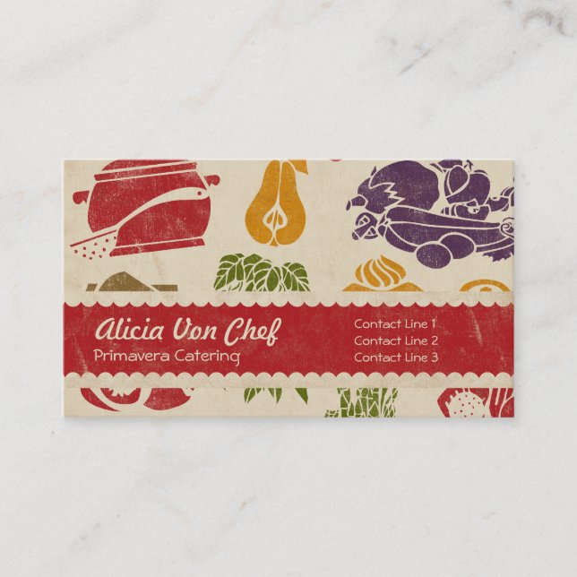 Carte de visite de la fête alimentaire (Devant)