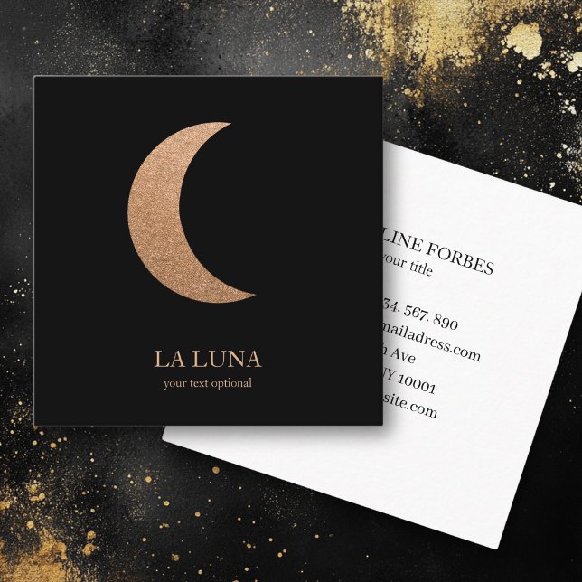 Carte de visite de la lune (Copper moon business card)