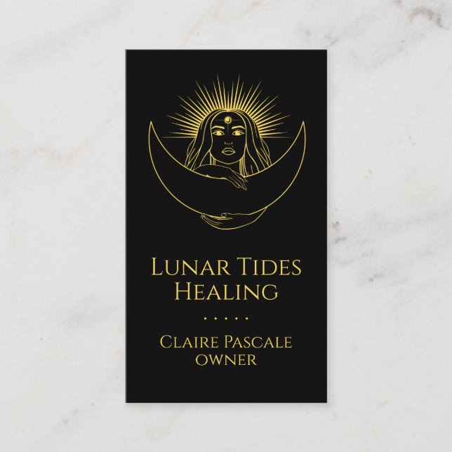Carte de visite de la lune céleste (Devant)