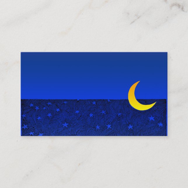 Carte de visite de la lune et des étoiles (Devant)