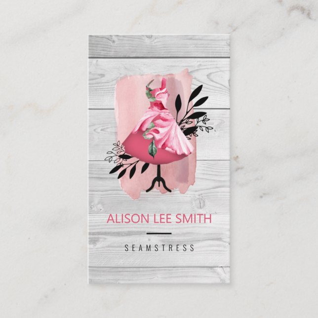 Carte de visite de la machine à café cousu main (Devant)