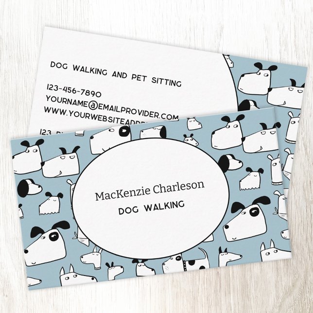 Carte de visite de la marche des chiens (Créateur téléchargé)