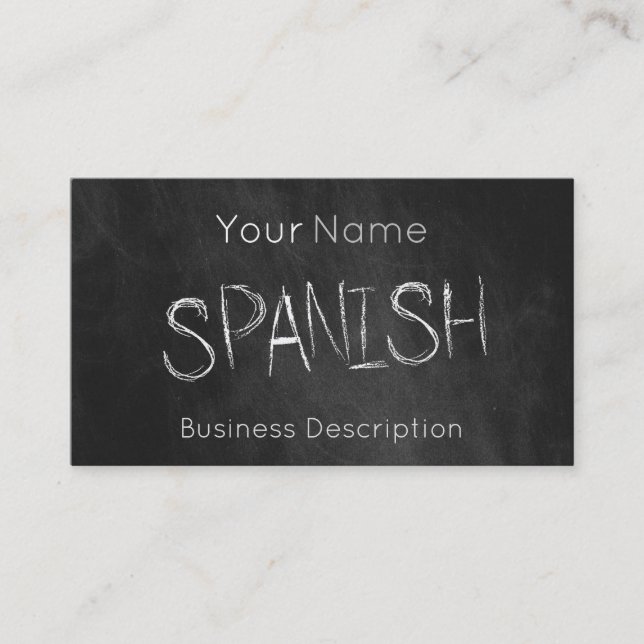 Carte de visite de la matière scolaire (Devant)