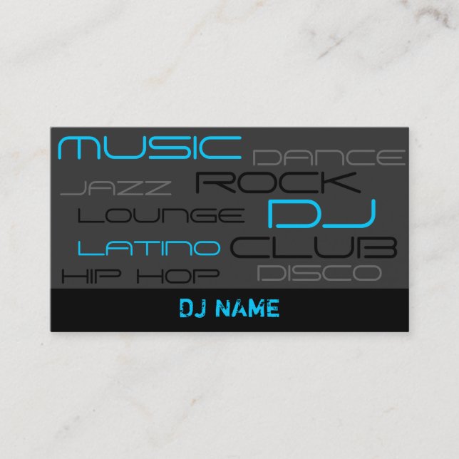 Carte de visite DE LA MEILLEURE QUALITÉ du DJ (Devant)