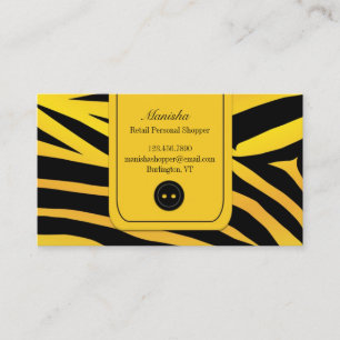 Carte de visite de la mode Tiger rayures