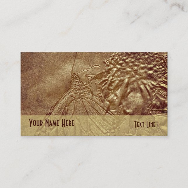 Carte de visite de la nature des papillons Sepia (Devant)