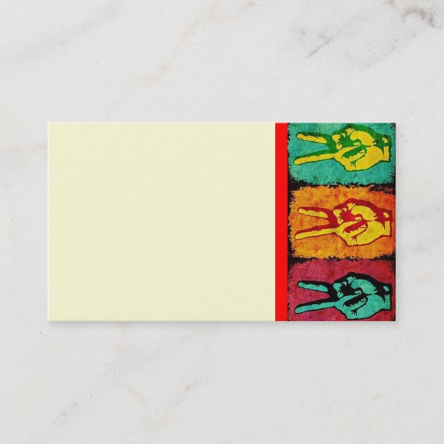 Carte de visite de la paix (Devant)