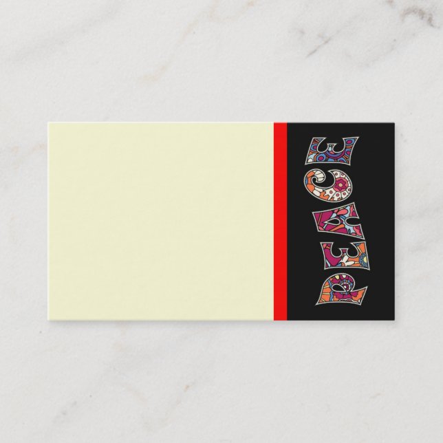 Carte de visite de la paix (Devant)