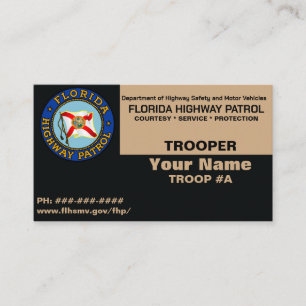 Carte de visite de la patrouille routière FHP Flor
