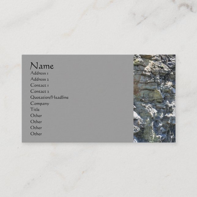 Carte de visite de la photographie de Rock Quarry  (Devant)