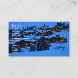 Carte de visite de la scène d'hiver