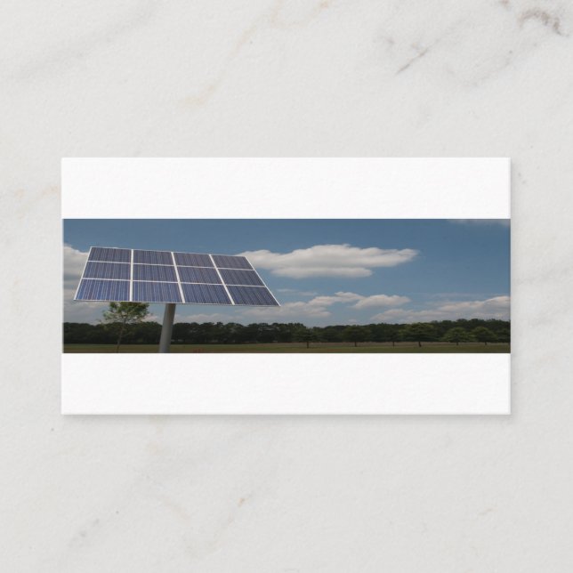 Carte de visite de la société de panneaux solaires (Devant)