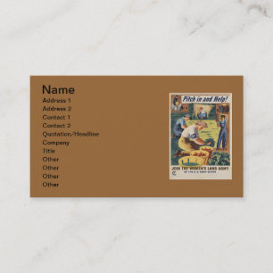 Carte de visite de l'affiche patriotique 2ème guer