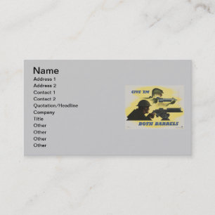 Carte de visite de l'affiche patriotique 2ème guer