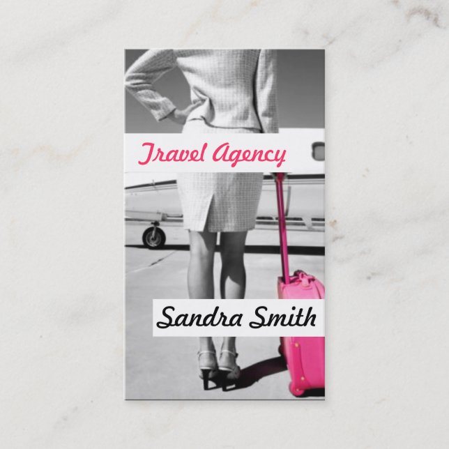 Carte de visite de l'agence de voyage globale (Devant)