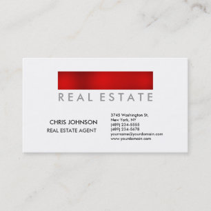 Carte de visite de l'agent créatif Red White tenda