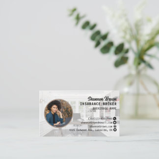 Carte de visite de l'agent d'assurance | Courtier 