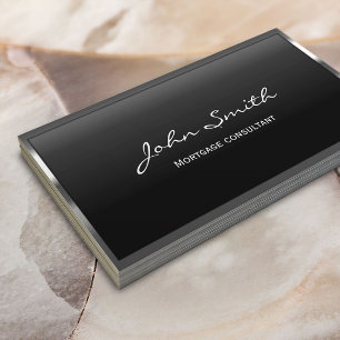 Carte de visite de l'agent de prêts hypothécaires 