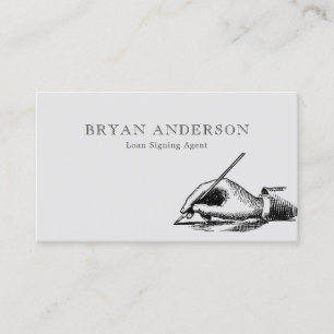 Carte de visite de l'agent de signature de prêt n