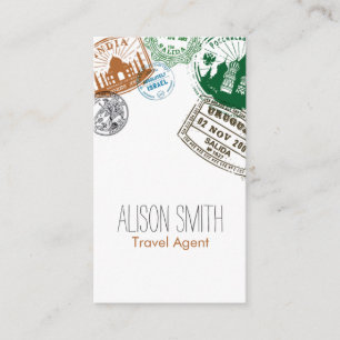 Carte de visite de l'agent de voyage