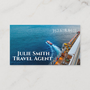 Carte de visite de l'agent de voyage de croisière