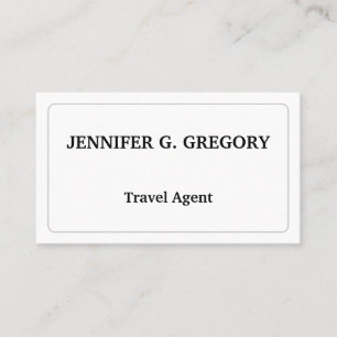 Carte de visite de l'agent de voyage propre et per
