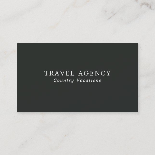 Carte de visite de l'agent de voyage simple et mod (Devant)