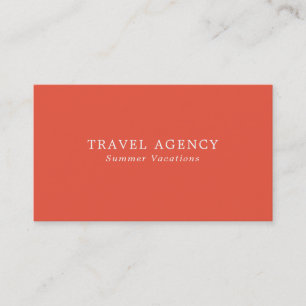 Carte de visite de l'agent de voyage simple et mod
