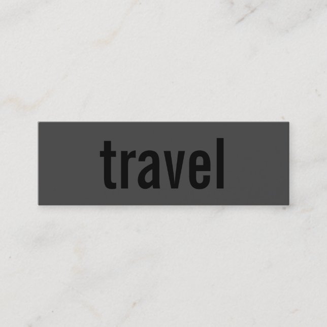 Carte de visite de l'agent de voyage tendance Grey (Devant)