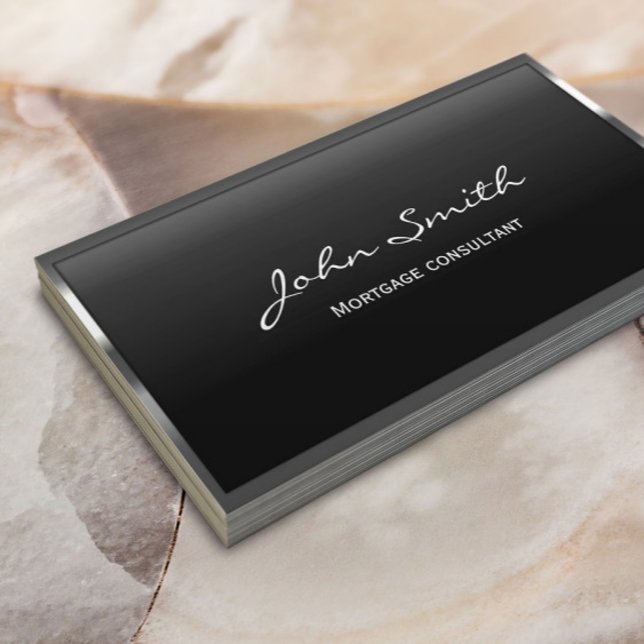 Carte de visite de l'agent hypothécaire frontalier (Créateur téléchargé)