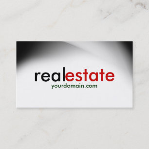Carte de visite de l'agent immobilier blanc gris r