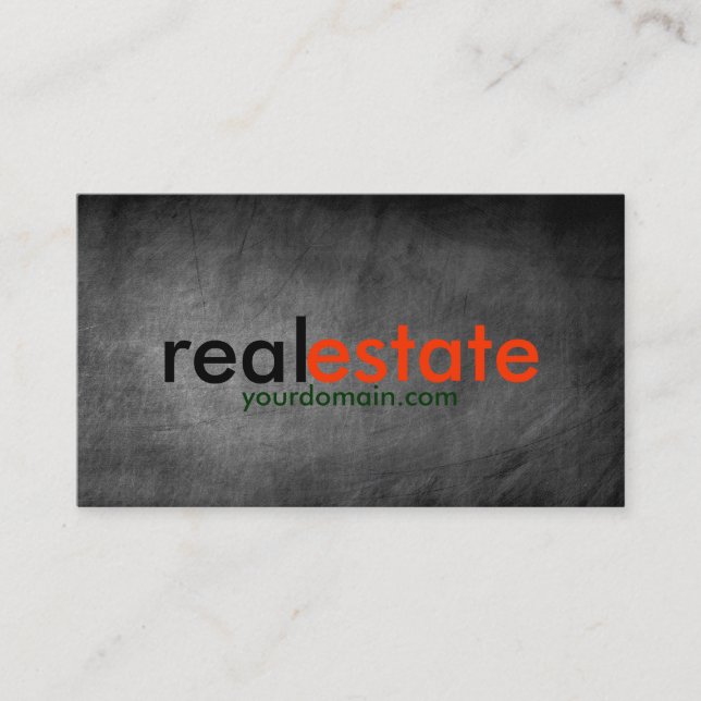 Carte de visite de l'agent immobilier Chalkboard G (Devant)