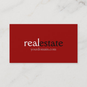 Carte de visite de l'agent immobilier Dark Red