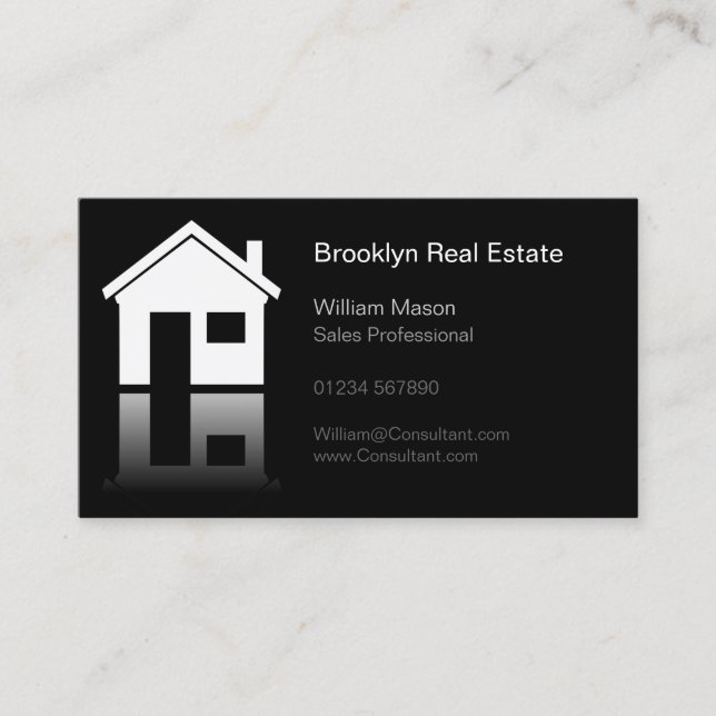 Carte de visite de l'agent immobilier de l'icône d (Devant)