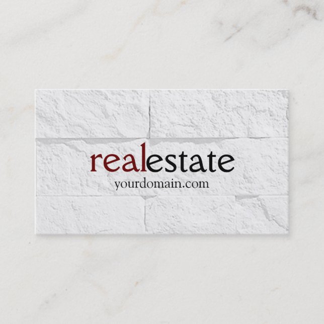 Carte de visite de l'agent immobilier Motif Brick  (Devant)