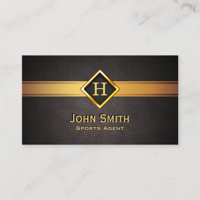 Carte de visite de l'agent sportif Étiquette Gold  (Devant)