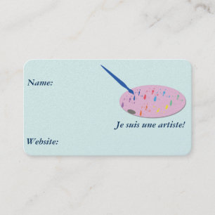Carte de visite de l'artiste