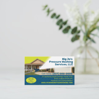 Carte de visite de lavage de pression/alimentation